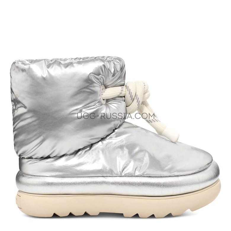UGG Classic Maxi Short Metallic Silver
