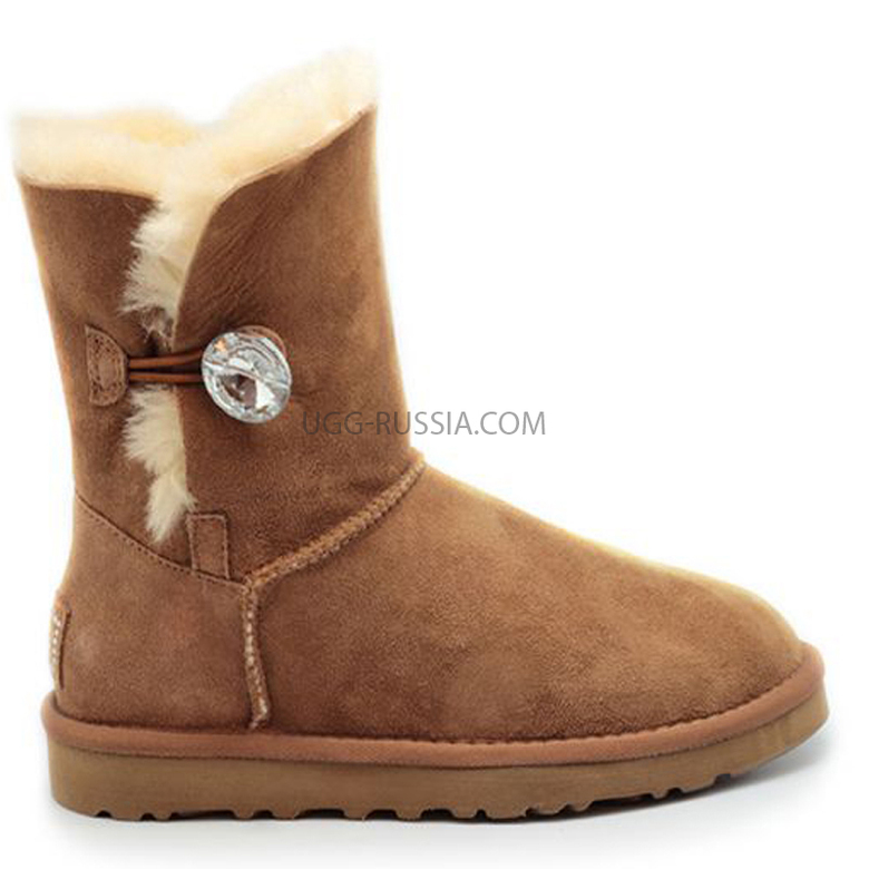 UGG Bailey Button Bling Chestnut
