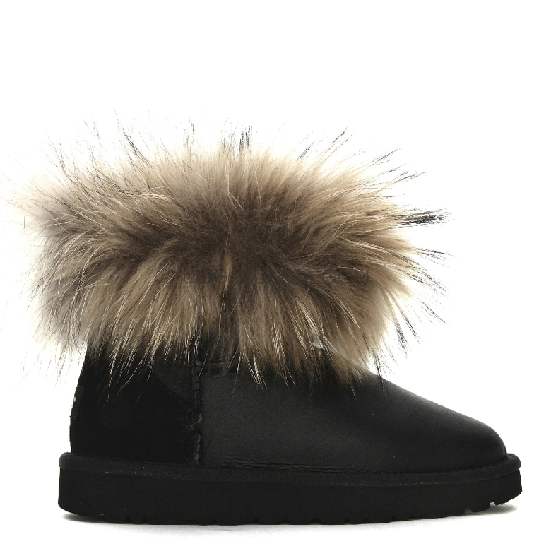 UGG Mini Fox Fur Metallic Black — Как сохранить цвет угг Mini Fox Fur фиолетовые