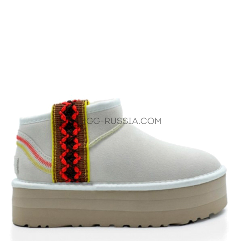 UGG Classic Ultra Mini Braid Platform White