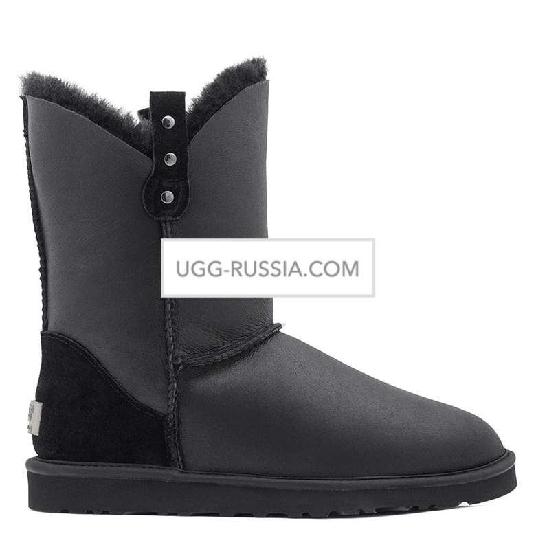 UGG Classic Short Cowboy Metallic Black