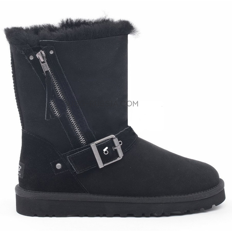 UGG Classic Short Blaise Black — Угги Classic Short белые: с чем носить