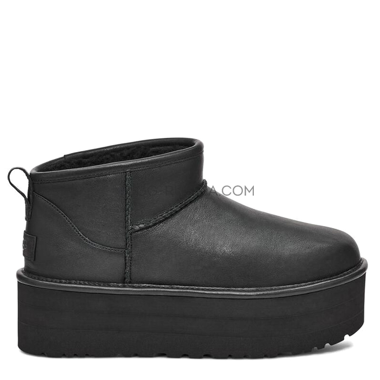 UGG Classic Ultra Mini Platform Leather Black