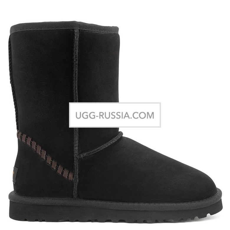 Оригинальные UGG Classic Short Deco Black — пять признаков отличия от подделки